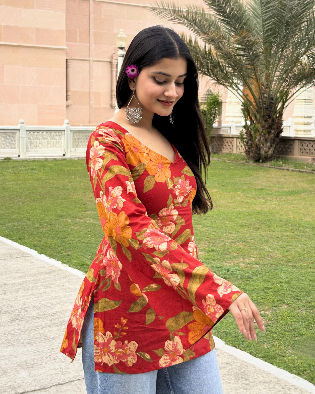 Fiza Bell Sleeved Corset Kurti