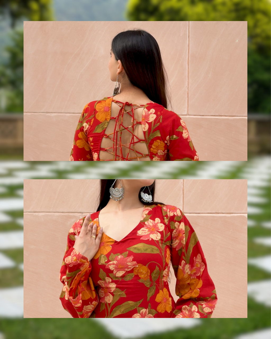 Fiza Bell Sleeved Corset Kurti