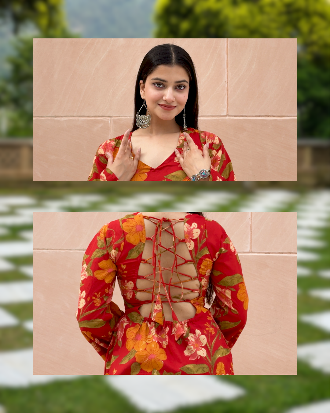 Fiza Bell Sleeved Corset Kurti